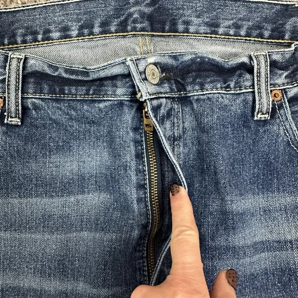 Levis 559 Denim Blue Jeans 100% Cotton Mens Sz 42x36 Relaxed Fit Straight Leg - Picture 4 of 11